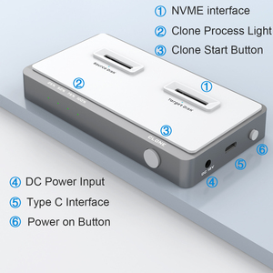 Dual Function PCIE SSD duplicatore e Clone Offline 2-in-1 HDD Dual Bay M.2 NVME Writer con interfaccia USB - Product Image 3