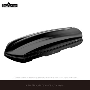 Meilleures ventes ROAHTRIP Boîte de toit de voiture <span class=keywords><strong>sportive</strong></span> ABS+PC 204*80*35cm Ouverture double face Étanche Bande d'étanchéité rapide Clips rapides - Product Image 1