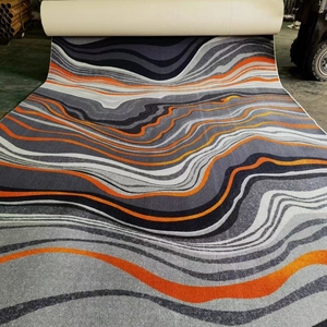 Rollo de alfombra de pasillo de Hotel comercial moderno personalizado, patrón de pila de bucle de corte de estilo clásico, impreso de pared a pared para uso doméstico - Product Image 2