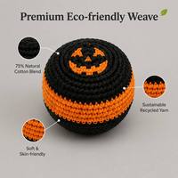 Jouets au crochet Amigurumi, ensemble de footbags au crochet personnalisés, sac de ballon Hacky Sack pour équipes scolaires, vente en gros, cadeau promotionnel