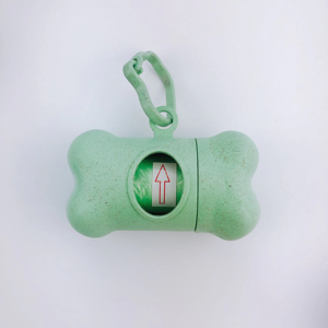 Çevre dostu buğday samanı biyobozunur kemik şekli Pet köpekler için dışkı torbası dağıtıcısı Pet atık torbası tutucu - Product Image 5
