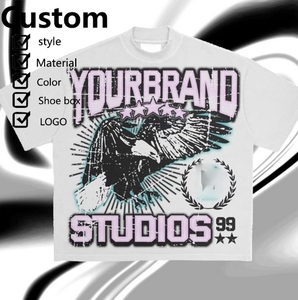 Personnalisé 240gsm Vintage Lavé Hommes T-shirt Hommes en Détresse Coton vierge Surdimensionné T-shirt - Product Image 2