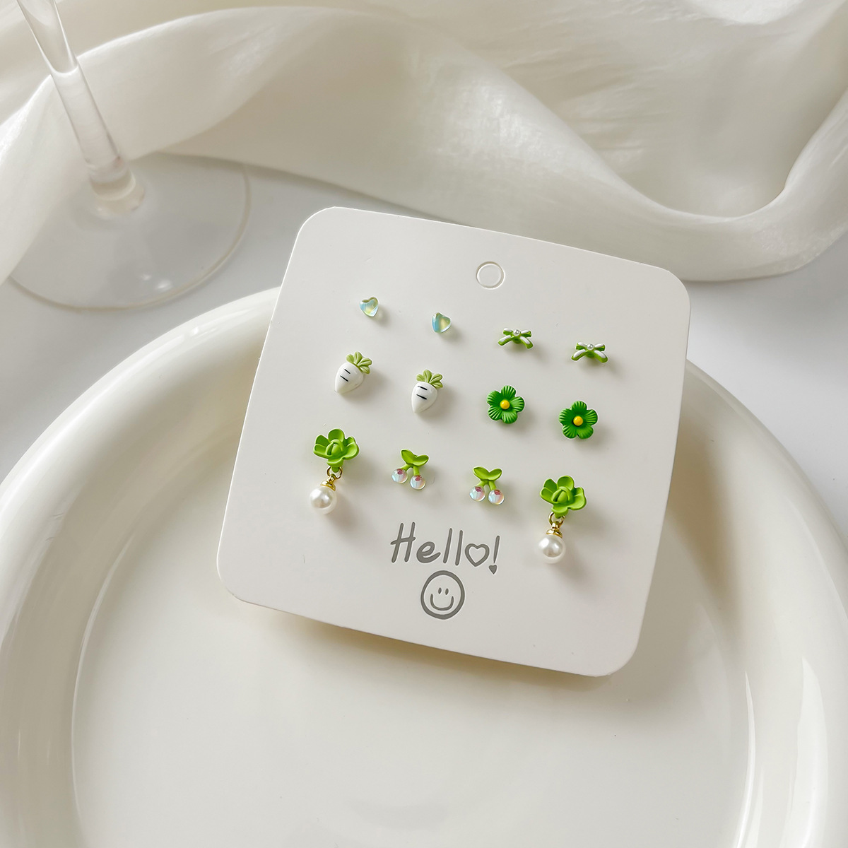 Jing Tian soft green - six-piece set