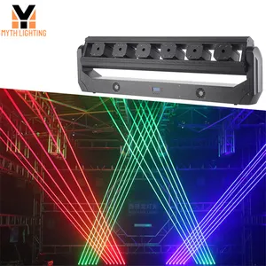 Laser Moving Bar 6x500mW 6 Eyes RGB 3IN1 Stage Effect Bar Beam Moving Head Light DJ Party Disco Wedding Stage DMX Control Laser