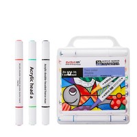 Marqueur acrylique effaçable double face, couleurs superposées, corps épais, boîte portable, stylo aquarelle, pour étudiants, bricolage, dessin coloré