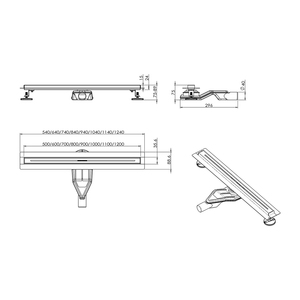 ท่อระบายน้ำสแตนเลสสำหรับพื้นห้องน้ำแบบแคบมีกลิ่นที่บางเฉียบท่อระบายน้ำในห้องน้ำพร้อมฐานหมุนได้360ติดตั้งง่าย - Product Image 2