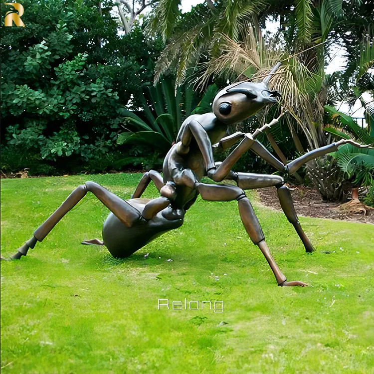 Outdoor Theme Park Ornaments Bronze Insect Metal Sculpture for Sale