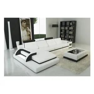 Italian style genuine leather sofa L shape sofa home choice furniture living room furniture