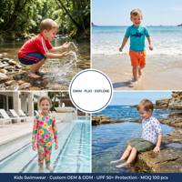 Maillot de bain une pièce à volants asymétriques pour filles, imprimé palmiers tropicaux, idéal pour les vacances à la plage, vente en gros pour boutiques de maillots de bain pour enfants, personnalisable OEM