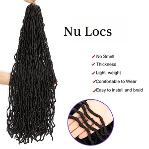 Vente en gros et dropshipping Nne Ginger <span class=keywords><strong>Nu</strong></span> Faux Locs 36 pouces lisses prêts à expédier blond pour Soft Locs au crochet 170g unitaire - Product Image 2