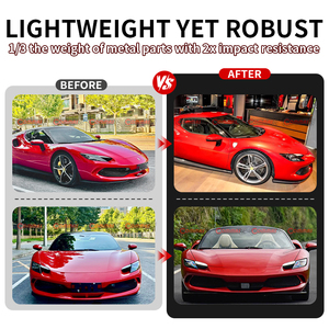 Angle avant en fibre de carbone sèche style OEM pour Ferrari 296 GTB, séparateur avant, lèvre de pare-chocs avant, pièces de carrosserie automobile - Product Image 3