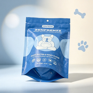 Custom Printed Dog Cat Nutritional Supplement Packaging Bag Resealable Moisture Proof Pet Snack Packaging Stand Up Pouch - Product Image 2