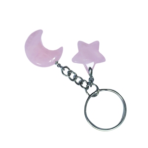 Porte-clés pendentif en quartz rose, breloque gemme décorative pour sac, sac à main, sac à dos, cadeau significatif pour amis et famille - Product Image 6