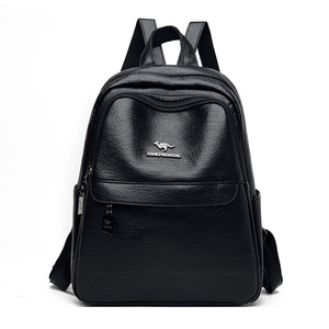 Luxury Pu Leather Women <b>Backpack</b> Vintage Style Lady Travel Shoulders <b>Backpack</b> Girl <b>School</b> Bag Female Leather <b>Backpack</b> - Product Image 2