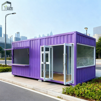 Café-restaurant modulaire préfabriqué portable de conception moderne, conteneur d'expédition pop-up