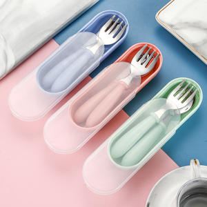 Cute Toddler Utensils 304 Stainless Steel Kids Baby <strong>Cutlery</strong> Set Safe <strong>Children</strong> Spoon and Fork - Product Image 6
