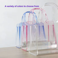 Sac à main transparent haut de gamme de style nouveau pour emballage de bouquets de fleurs avec valve en plastique PE pour fleurs