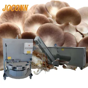 Pleurotus abalone mushroom compost mixer machine/ shiitake square bag filling punching machine/ fungus growing bag packing line
