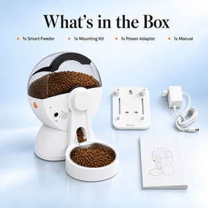 Distributeur de nourriture pour animaux de compagnie WiFi avec caméra 2MP, contrôle par application, programmation des portions pour chats d'intérieur - Product Image 1