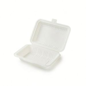 Boîte à lunch bento en amidon de maïs blanc biodégradable et écologique, contenants alimentaires jetables - Product Image 2