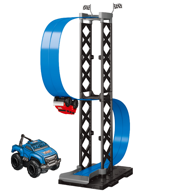 Model Racing Toy Track Diy Assembled Rail Kits Catapult Rail Car Racing Boy Toys For Children Gift Size:36*28*8Cm 4 Model Racing Toy Track Diy Assembled Rail Kits Catapult Rail Car Racing Boy Toys For Children Gift Size:36*28*8Cm