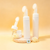 Flacon pompe rechargeable écologique pour mousse nettoyante cosmétique avec brosse 50ml/100ml Emballage beauté