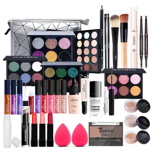 All-in-One-Make-up-Geschenkset Make-up-Kit für Frauen Komplettes Kit Inklusive Make-up-Pinsel-Set Lidschatten-Palette Lipgloss-Set