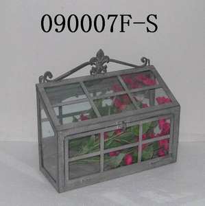 Vente en gros <span class=keywords><strong>Mini</strong></span> <span class=keywords><strong>serre</strong></span> de jardin en verre Vintage Rustic Warmhouse - Product Image 4