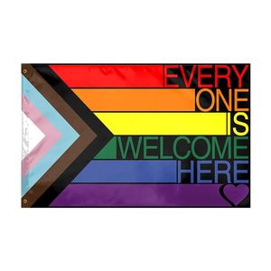 Drapeaux arc-en-ciel LGBTQ en polyester personnalisés de 3 x 5 pieds, drapeau de la fierté gay, bannière de la fierté - Product Image 1
