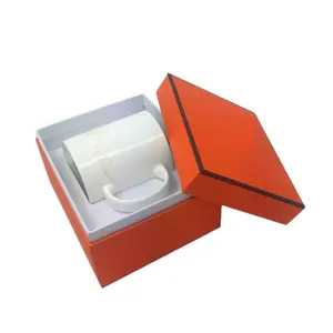 Custom Personilised Corporate Coffee Cup Mug Set Gift Packaging Box With Bow