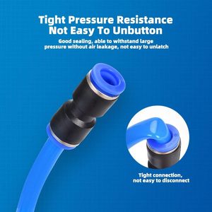 Pneumatic Straight Push <b>Connectors</b> Set 40 Pcs 5/32 1/4 5/16 3/8 1/2 Inch <b>Quick</b> Coupler Kit For Air Tools - Product Image 3