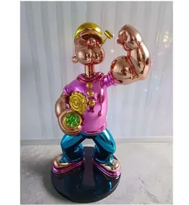 Adorno Decorativo Creativo de Alta Calidad Hecho a Mano, Estatua de Popeye de Resina Estilo Pop Art - Product Image 1