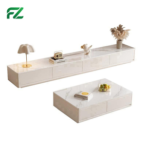 Mobile <span class=keywords><strong>TV</strong></span> Sospeso di Lusso con Cassetti, 80 Pollici, in Metallo Bianco Semplice, in Alluminio - Product Image 5