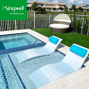 Chaises longues modernes en plastique en forme de S pour le patio extérieur Piscine Jardin Parc Villa Hôtel Loisirs pour le réglage de l'eau - Product Image 3