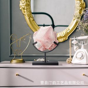 Nordic-style light luxury metal crystal display stand <b>desktop</b> ornament storage rack simple decorative <b>shelf</b> - Product Image 3