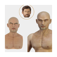 Masques de fête en silicone parfaits pour le cosplay, avec moustache, pour acteur ou actrice, cosplayeur, travesti