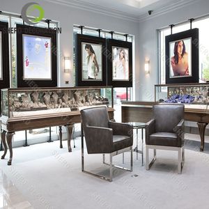 Vitrine élégante pour bijouterie, présentoir moderne pour bijoux, armoire de présentation de bijoux avec comptoir de showroom personnalisé - Product Image 5