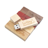 Clé USB en bois avec boîte clé USB U disque cadeau Logo personnalisé clé USB en bois vente en gros