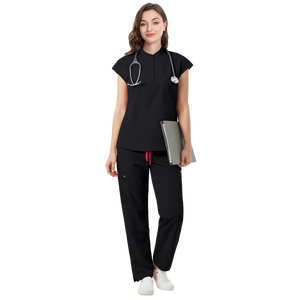42393 Ensembles de Blouses Médicales Personnalisées ; Uniformes Imprimés en Coton pour Femme, Blouses en Rayonne et Spandex - Product Image 1