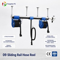 Système de rail coulissant série 09 avec chariot monté au plafond pour l'extraction des gaz d'échappement des véhicules dans les garages et les entrepôts