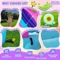 Parc aquatique gonflable avec double toboggan pour fêtes en extérieur et jeux intérieurs, équipement de jeu souple pour enfants, en stock aux États-Unis