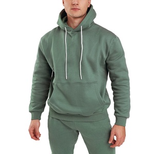 Sudadera con Capucha Extra Grande para Hombre, Color Marrón Personalizado, Sudadera de Algodón Lisa, Sudadera Extra Grande para Hombre con Hombros Caídos, Sin Cordones - Product Image 2