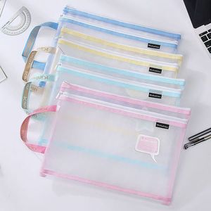 Tùy chỉnh in dễ thương phim hoạt hình A4 đôi túi lưới nylon dây kéo túi tài liệu sinh viên tập tin chủ xử lý cho Văn Phòng TrườNg nộp hồ sơ - Product Image 5