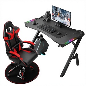 Ensemble Chaise et Table de Gaming en Gros pour <span class=keywords><strong>PC</strong></span>, Table de Course Informatique avec Lumières LED RGB, Table de Jeu pour Gamers - Product Image 1