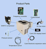Compresor Rotatorio Emerson de 3 Toneladas R404a, Unidad Condensadora Monobloque con Inversor Solar DC, Monitoreo Remoto para Cámaras Frigoríficas (110V-440V)