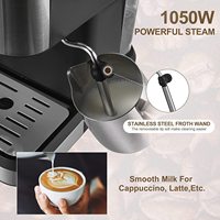 Cafetera Semiautomática Italiana Estándar Europea y Americana, Extracción Concentrada, Espuma de Leche, Plástico