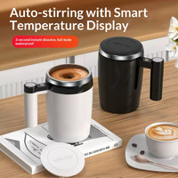 Taza Inteligente con Pantalla LCD de Temperatura, Taza de Café Autoagitadora Recargable por USB, Taza Mezcladora a Prueba de Fugas para Café
