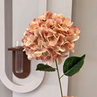 Bunga buatan - Hydrangea Bella tunggal dengan 90 kelopak, hydrangea besar untuk pernikahan dan acara perayaan