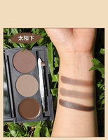 Poudre à Sourcils Naturelle Kit de Maquillage Poudre à Sourcils Pochoir Pressé Poudre à Sourcils Cosmétique Imperméable