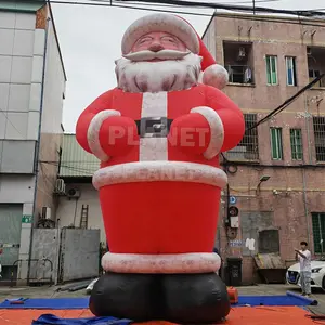 25ft Outdoor Giant Christmas Blow Ups Inflatable Cartoon Characters Big Inflatable Santa Claus For Decoration